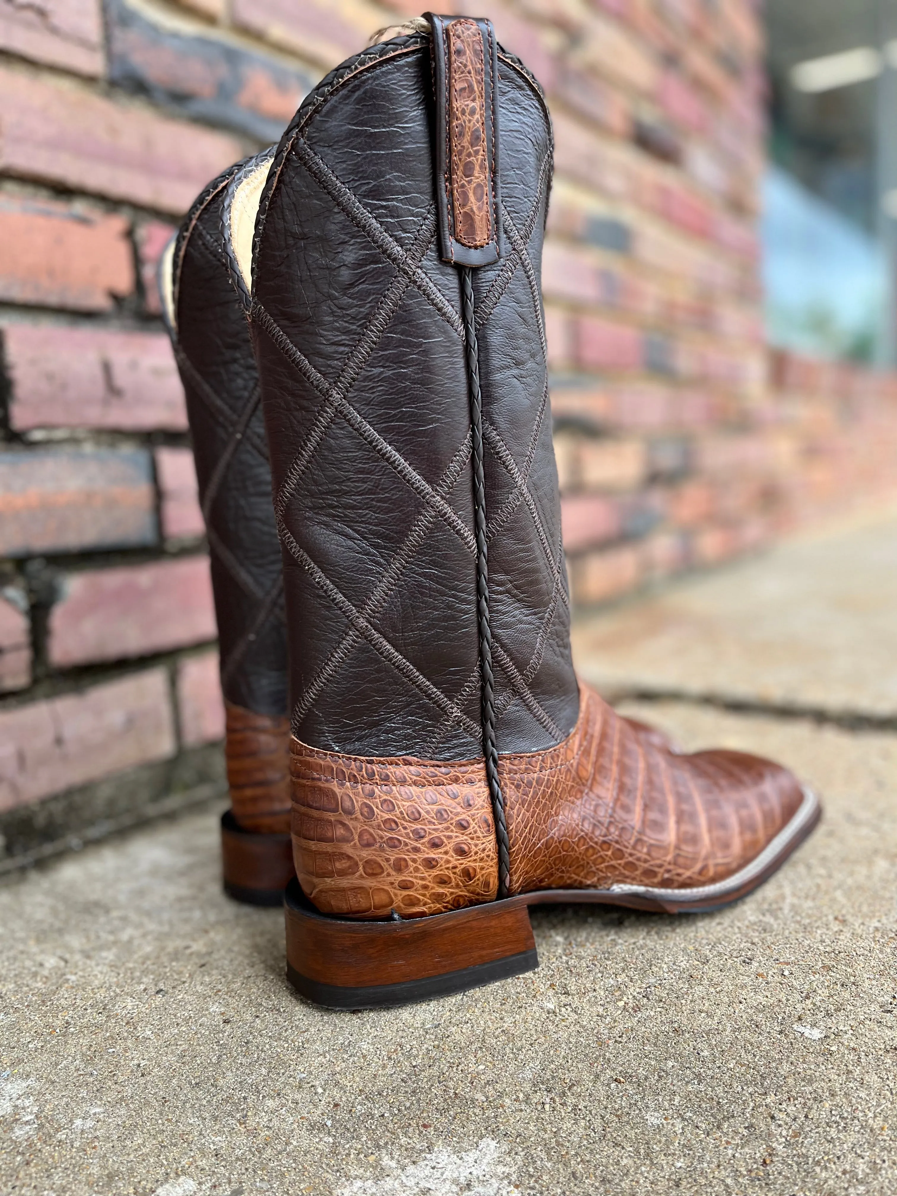 PATTON'S ANDERSON BEAN EXCLUSIVE "THE HARVEY" POST OAK CAIMAN BELLY
