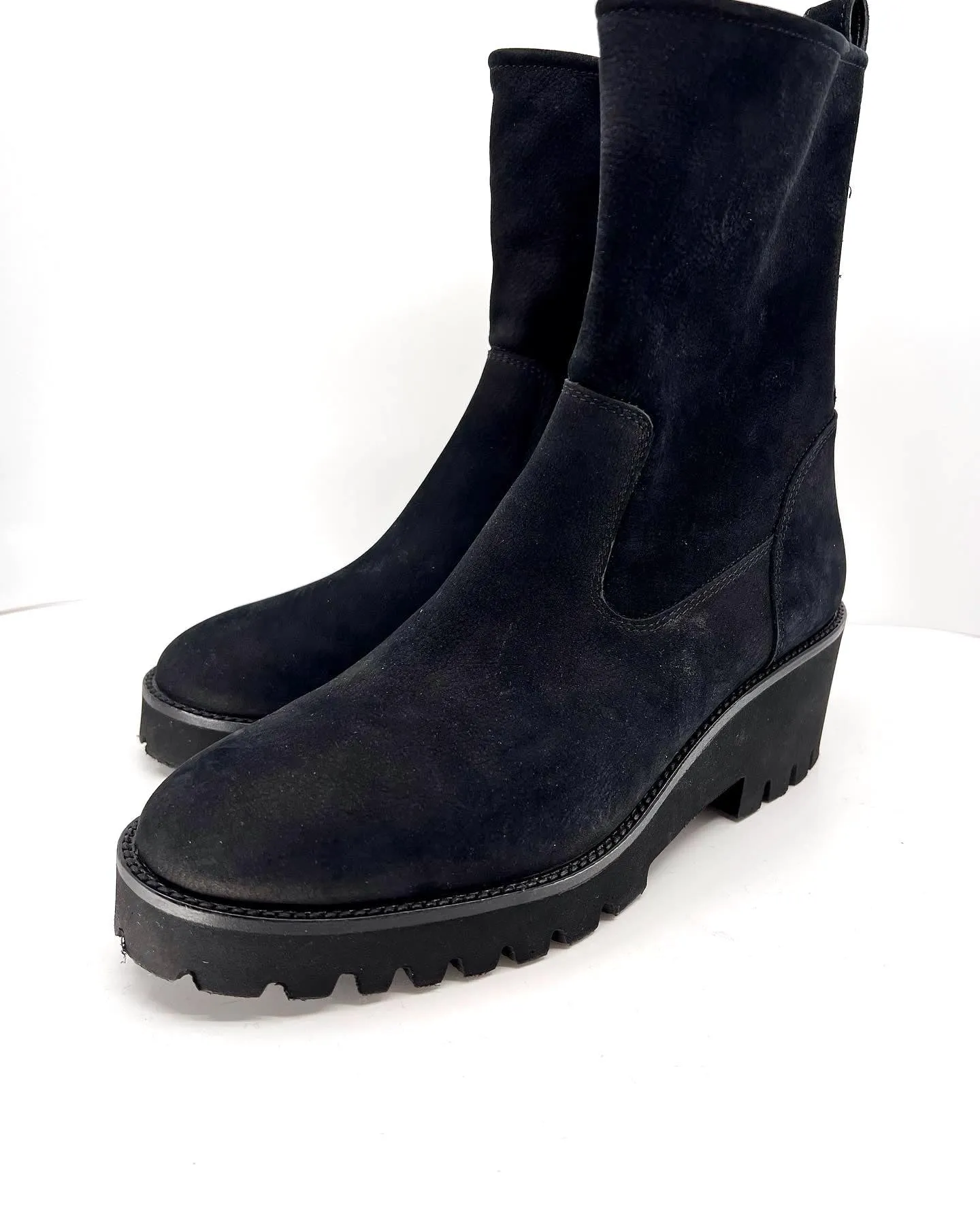 PAUL GREEN NEWBURY SUEDE WEDGE BOOTIES