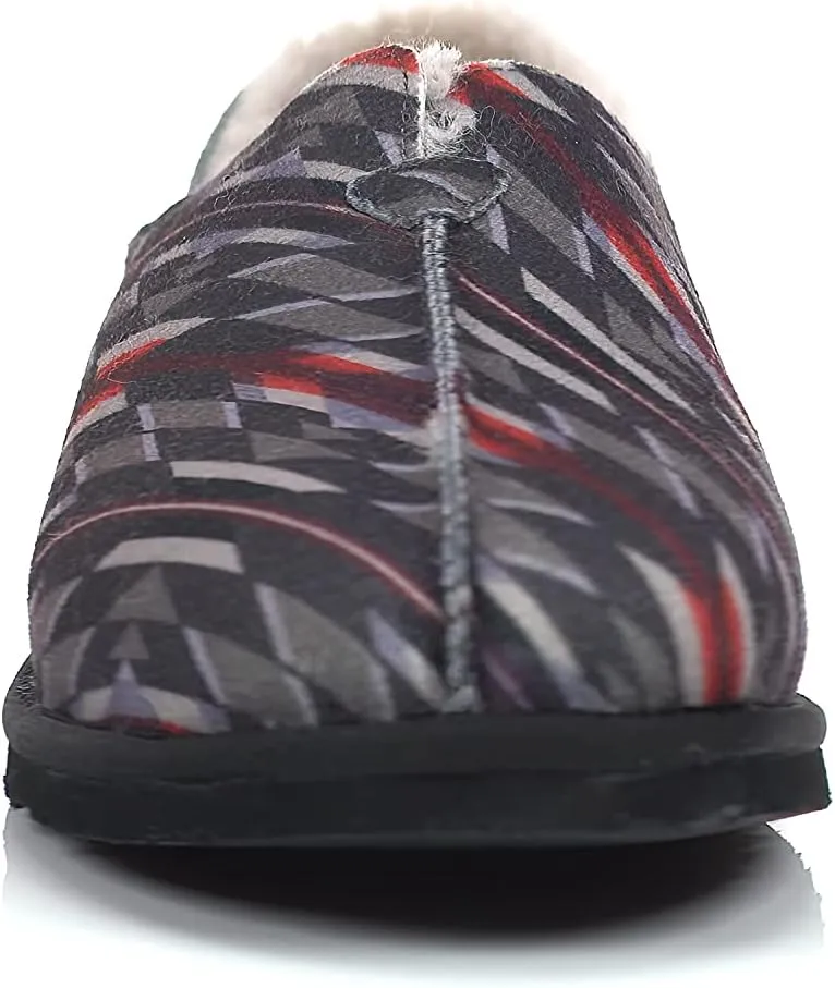 PENDLETON Men's Couch Cruiser Slippers  Double-Face Shearling with Patterned Collapsible Heels and Indoor/Outdoor Sole