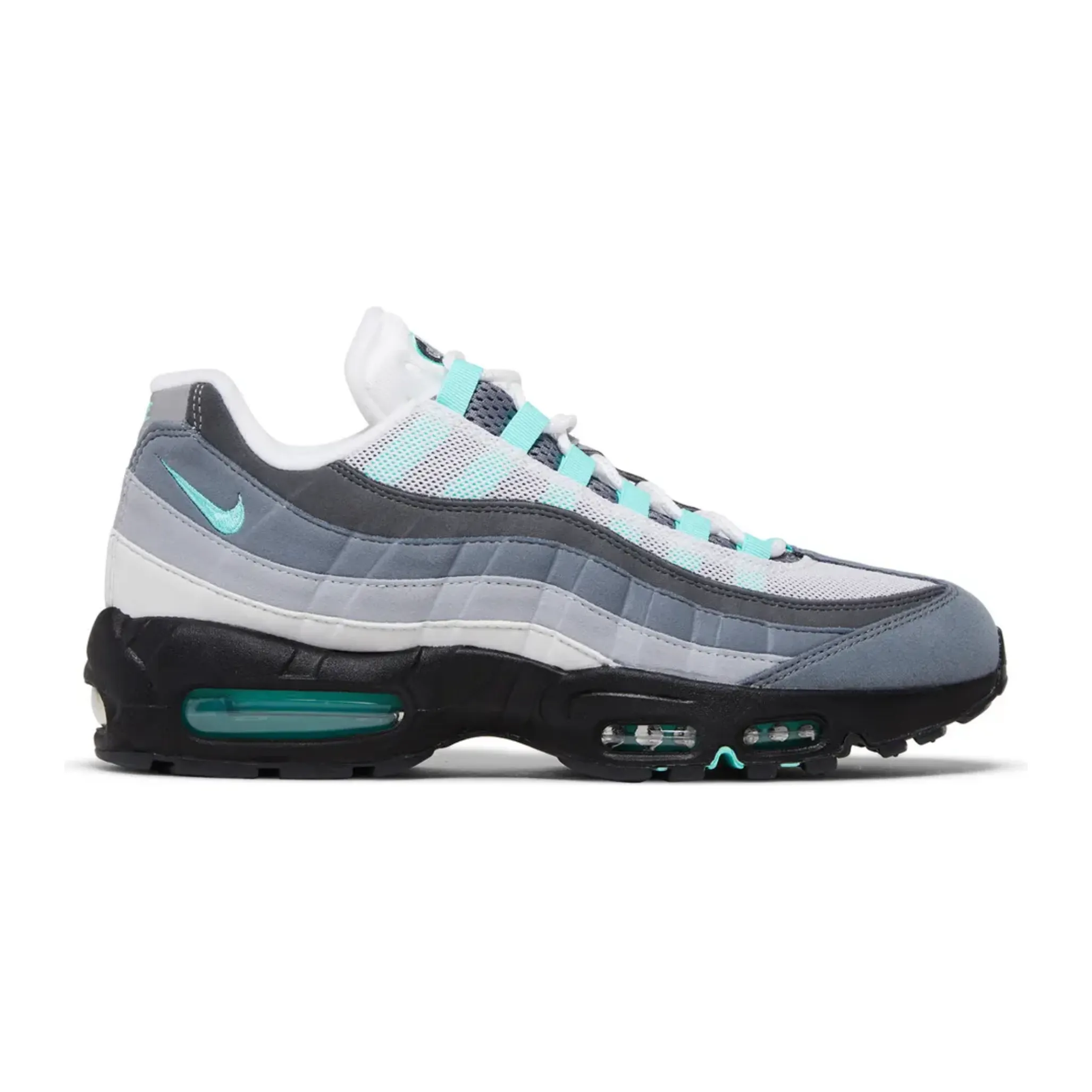 Nike Air Max 95 Hyper Turquoise foot - comfort running shoes modern - design shoes