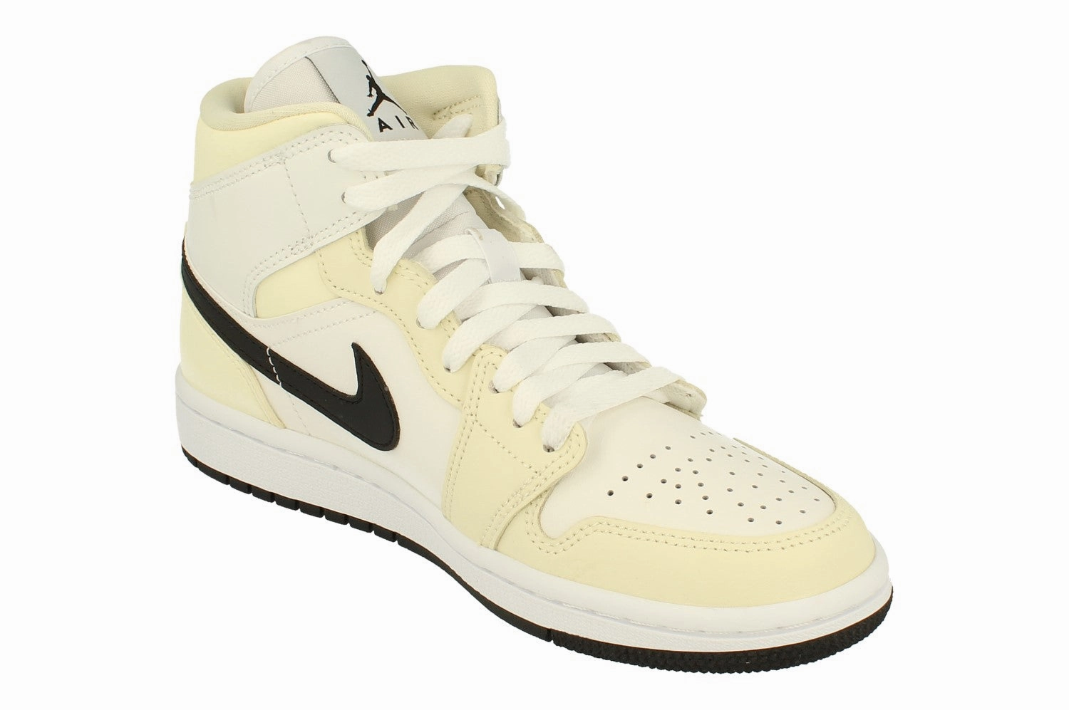 Nike Womens Air Jordan 1 Mid Trainers Bq6472 121 cushioned leather shoes advanced - level running shoes