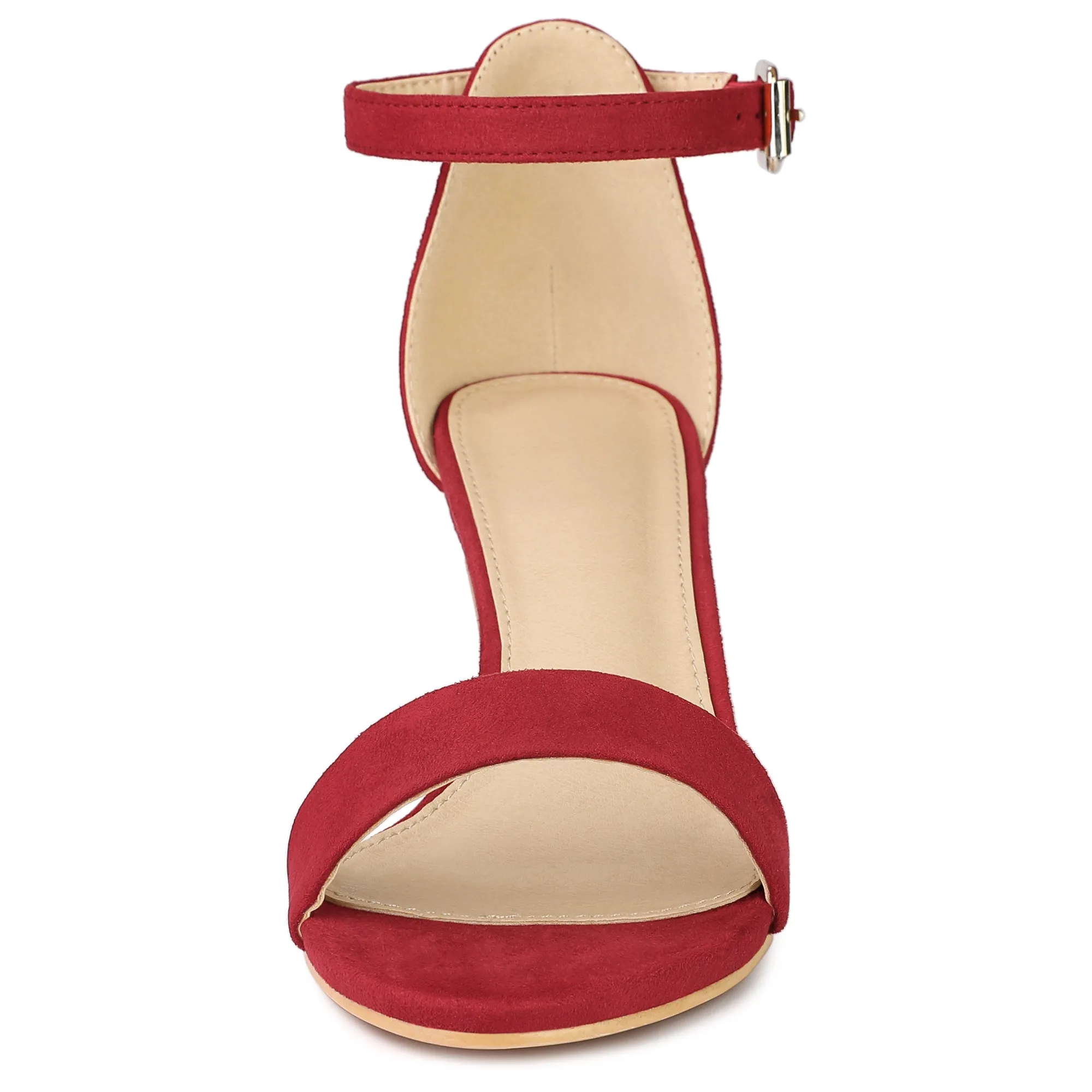 Perphy Open Toe Ankle Strap Kitten Heels Sandals