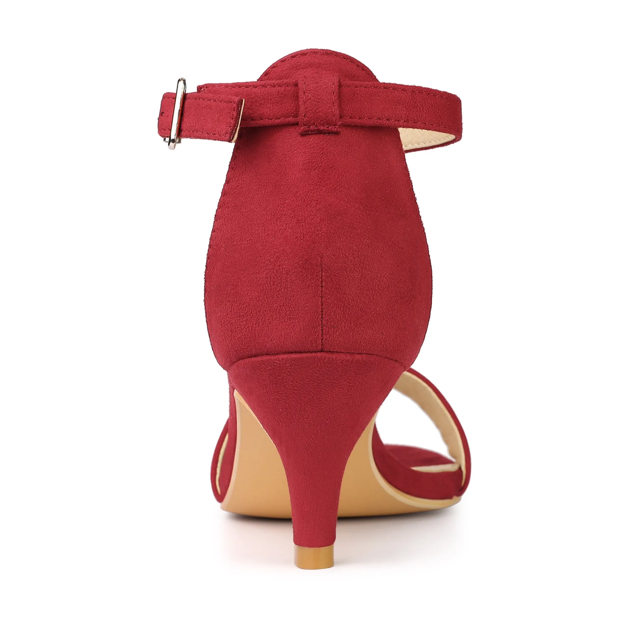Perphy Open Toe Ankle Strap Kitten Heels Sandals