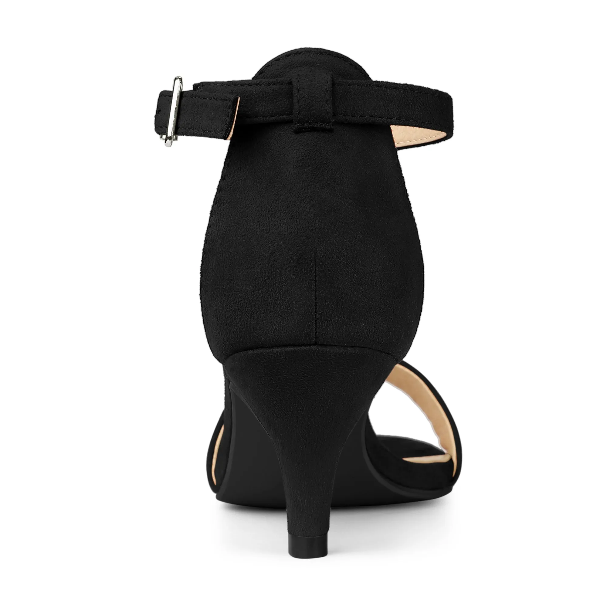 Perphy Open Toe Ankle Strap Kitten Heels Sandals