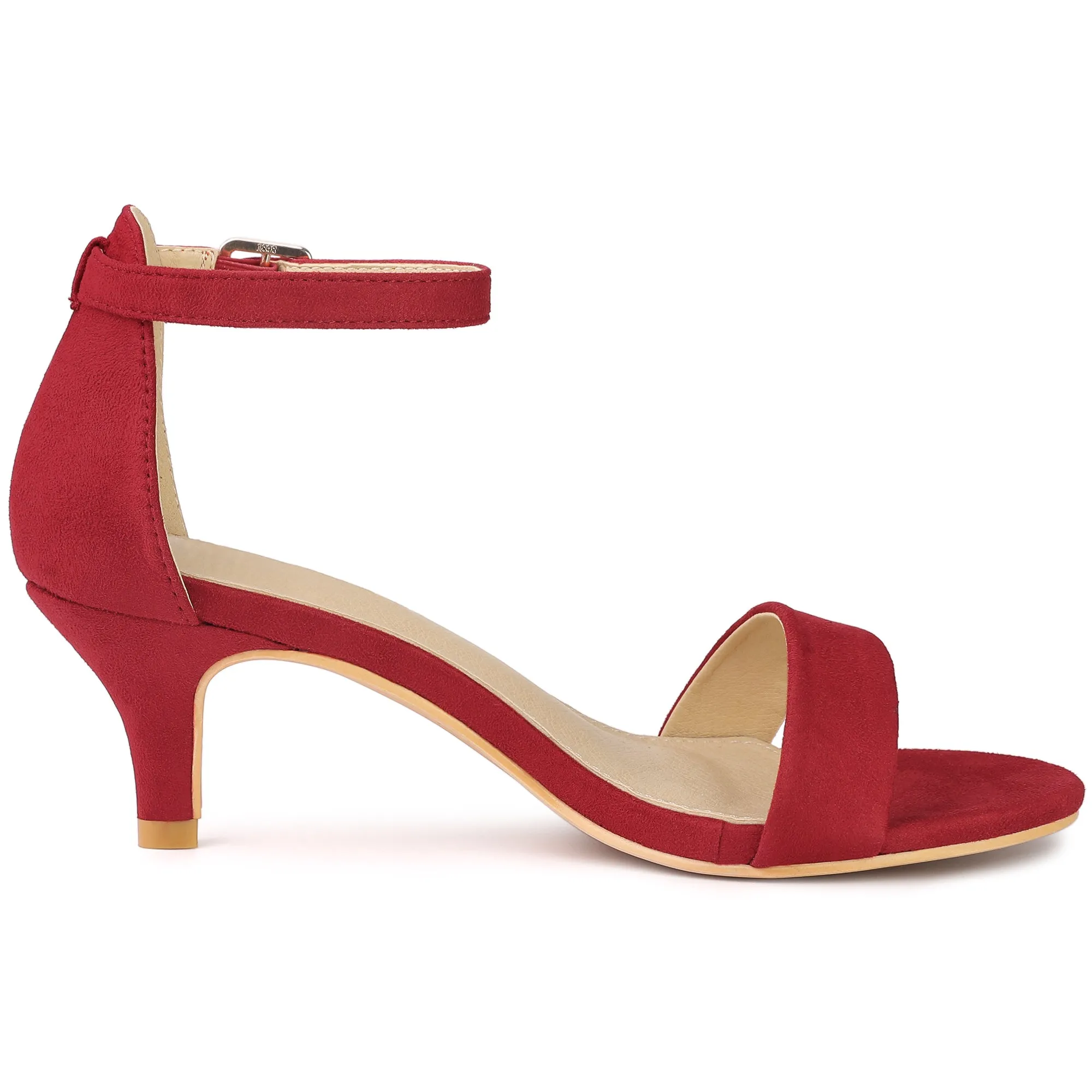 Perphy Open Toe Ankle Strap Kitten Heels Sandals