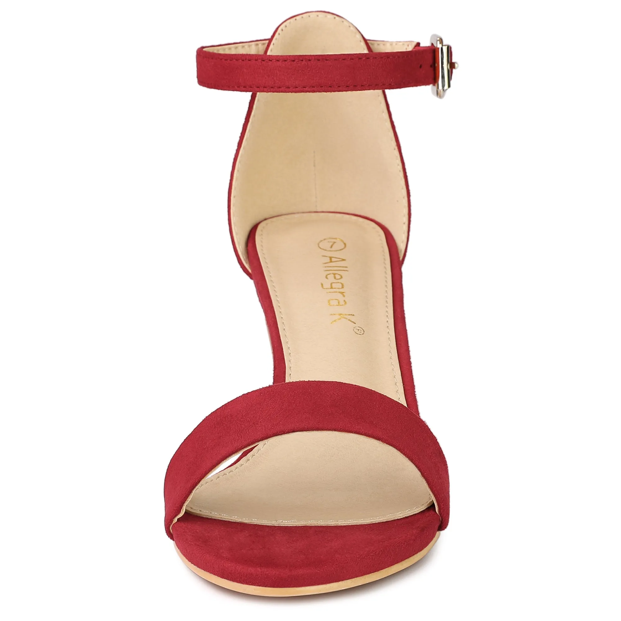 Perphy Open Toe Ankle Strap Kitten Heels Sandals