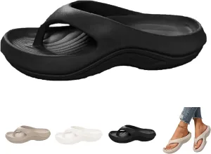 Pillow Arch Support Flip Flops, Orthopedic Beach Slippers, Non-Slip Soft Comfortable Walking Platform Sandals, Lightweight, Cushioning, Shock-Absorbing