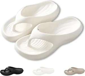 Pillow Arch Support Flip Flops, Sandals for Women,Lightweight Cushioned Shock-Absorbing Flip Flops with Arch Support,Non-Slip Walking Sandals,Summer Beach Shoes