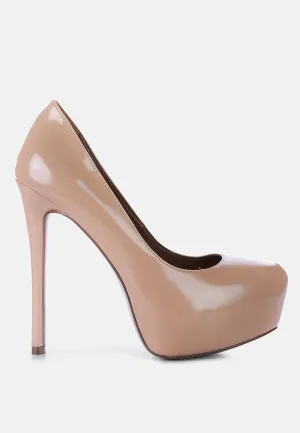 pismis patent faux leather stiletto pumps