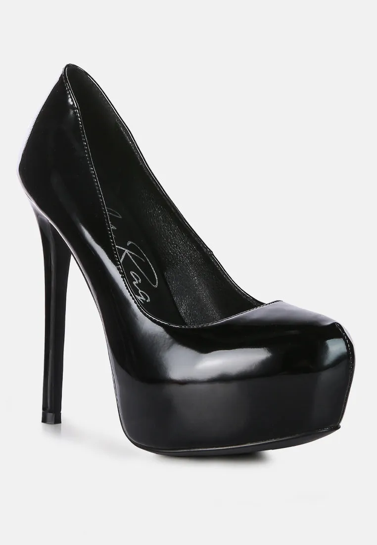 pismis patent faux leather stiletto pumps