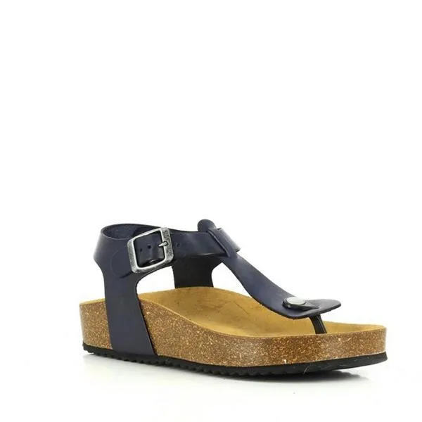 Plakton 341676 Navy Slingback Thong Sandals