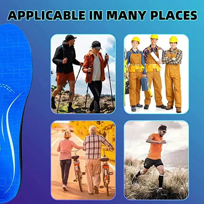Plantar Fasciitis Medium Arch Support Orthopedic Insoles Flat Heel Pain Shock Absorption Comfortable Insoles