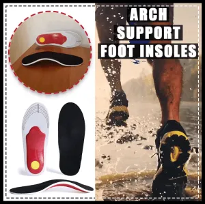 Plantar Fasciitis Medium Arch Support Orthopedic Insoles Flat Heel Pain Shock Absorption Comfortable Insoles