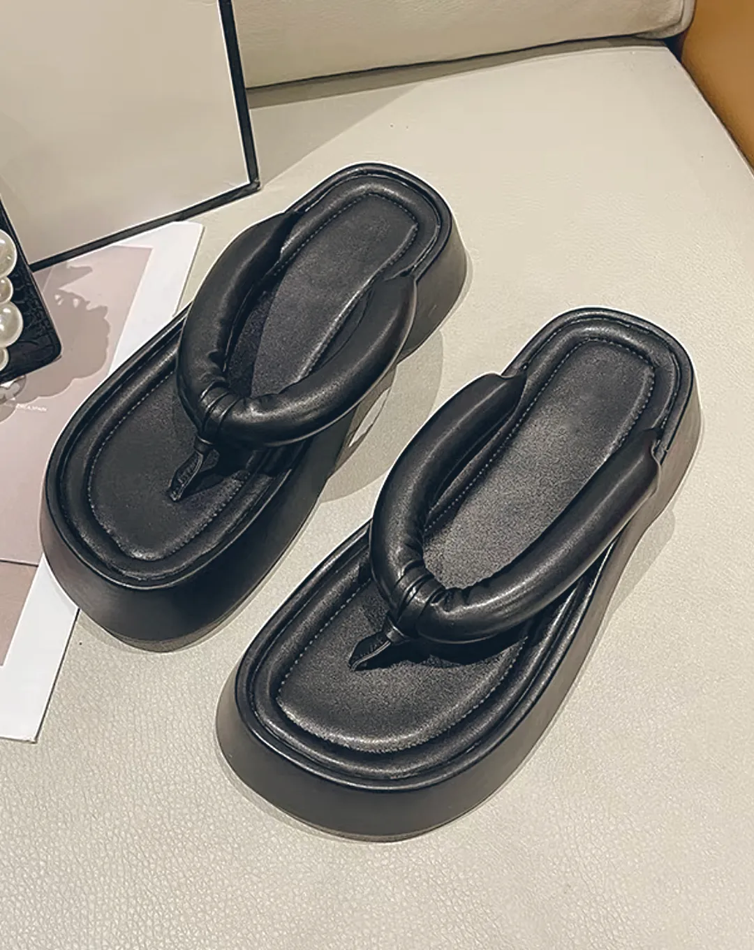 ♀Platform Thong Sandals