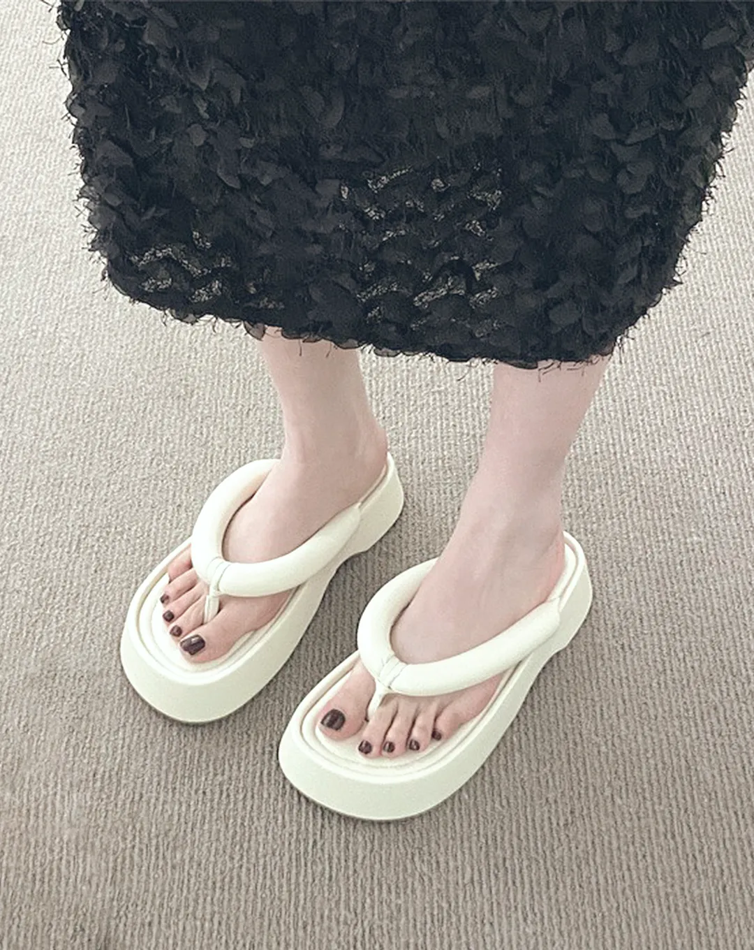 ♀Platform Thong Sandals