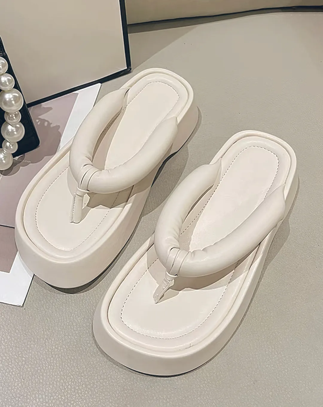 ♀Platform Thong Sandals