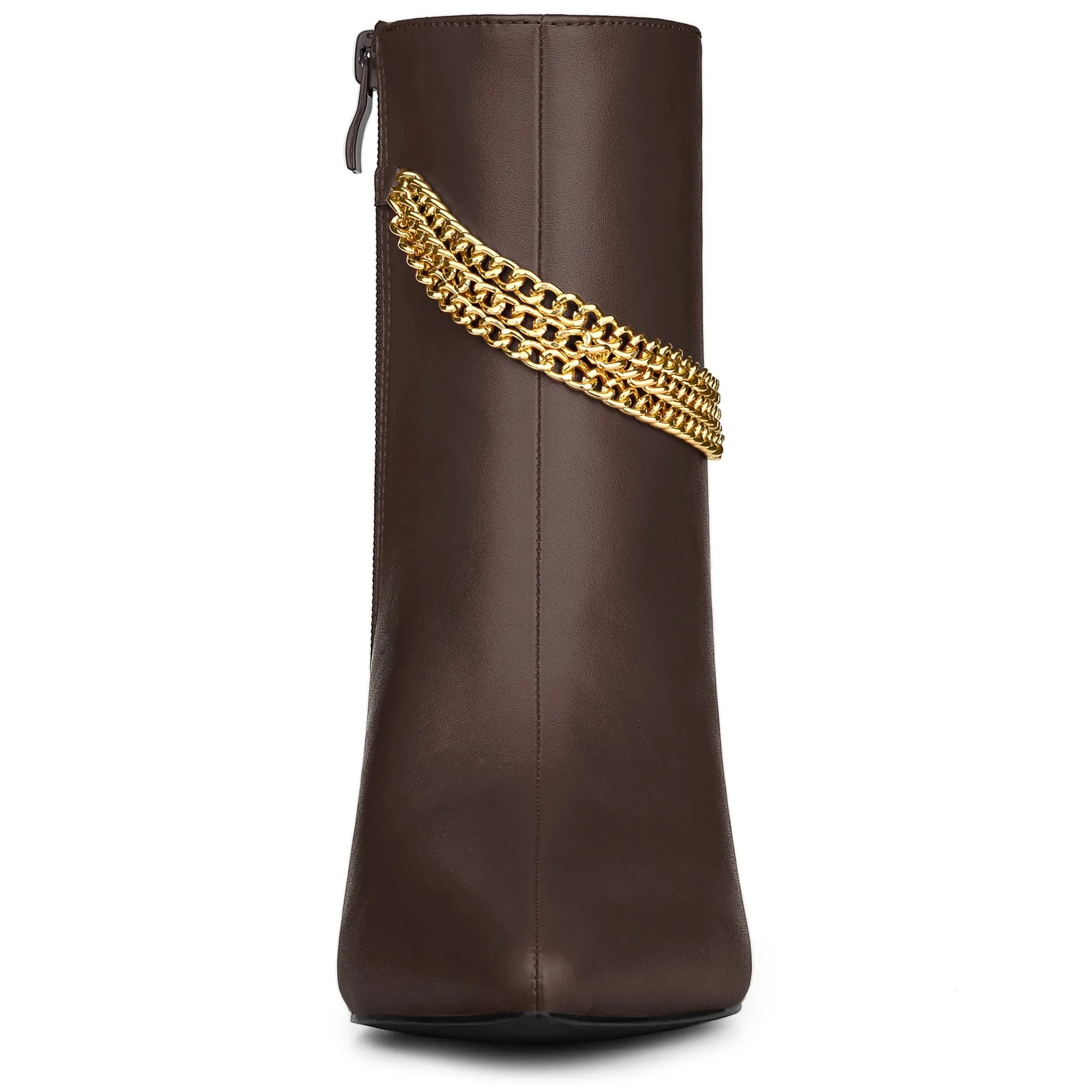 Pointy Toe Stiletto Heel Chain Ankle Boots