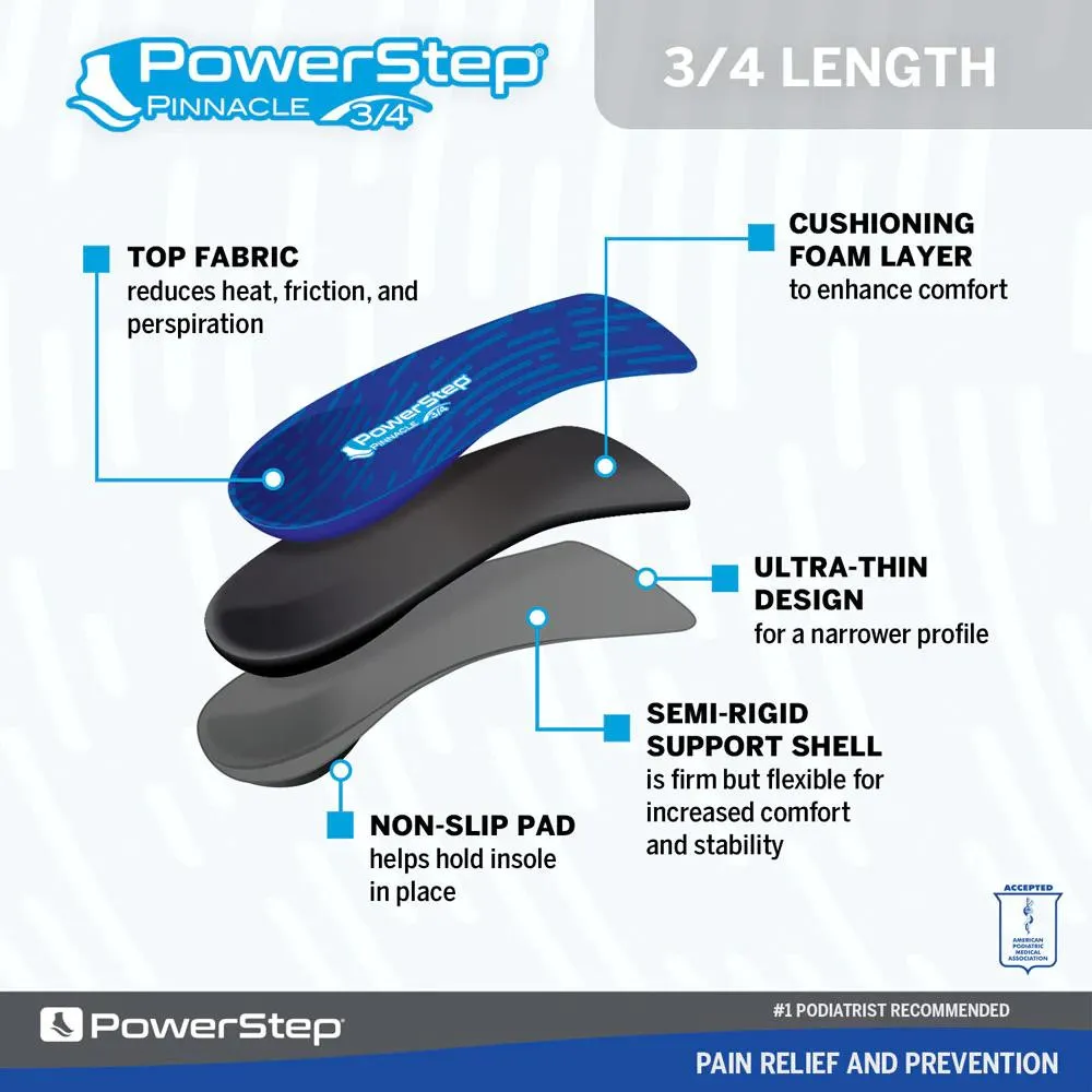 PowerStep Pinnacle 3/4 Insoles