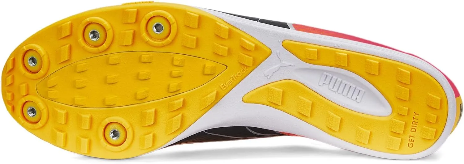 PUMA Men's Evospeed Crossfox Track and Field Shoes, Sun Stream-Sunset Glow-Black, 11