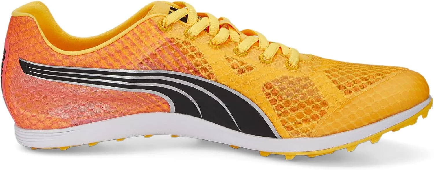 PUMA Men's Evospeed Crossfox Track and Field Shoes, Sun Stream-Sunset Glow-Black, 11