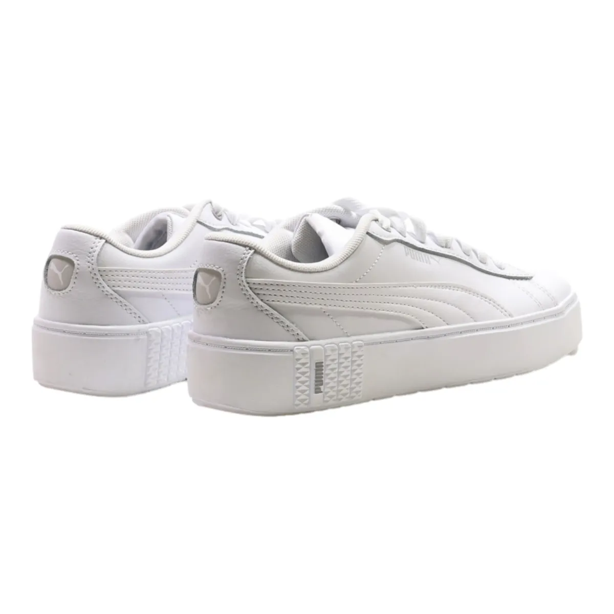 PUMA Platform Trainers White Leather Womens UK 5.5