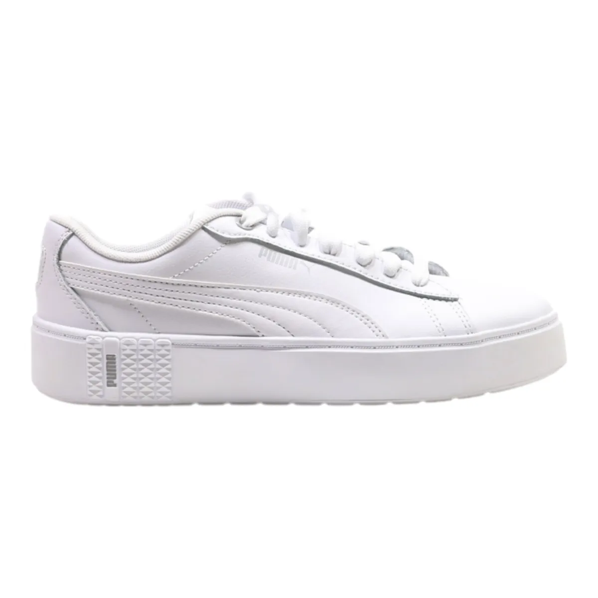 PUMA Platform Trainers White Leather Womens UK 5.5