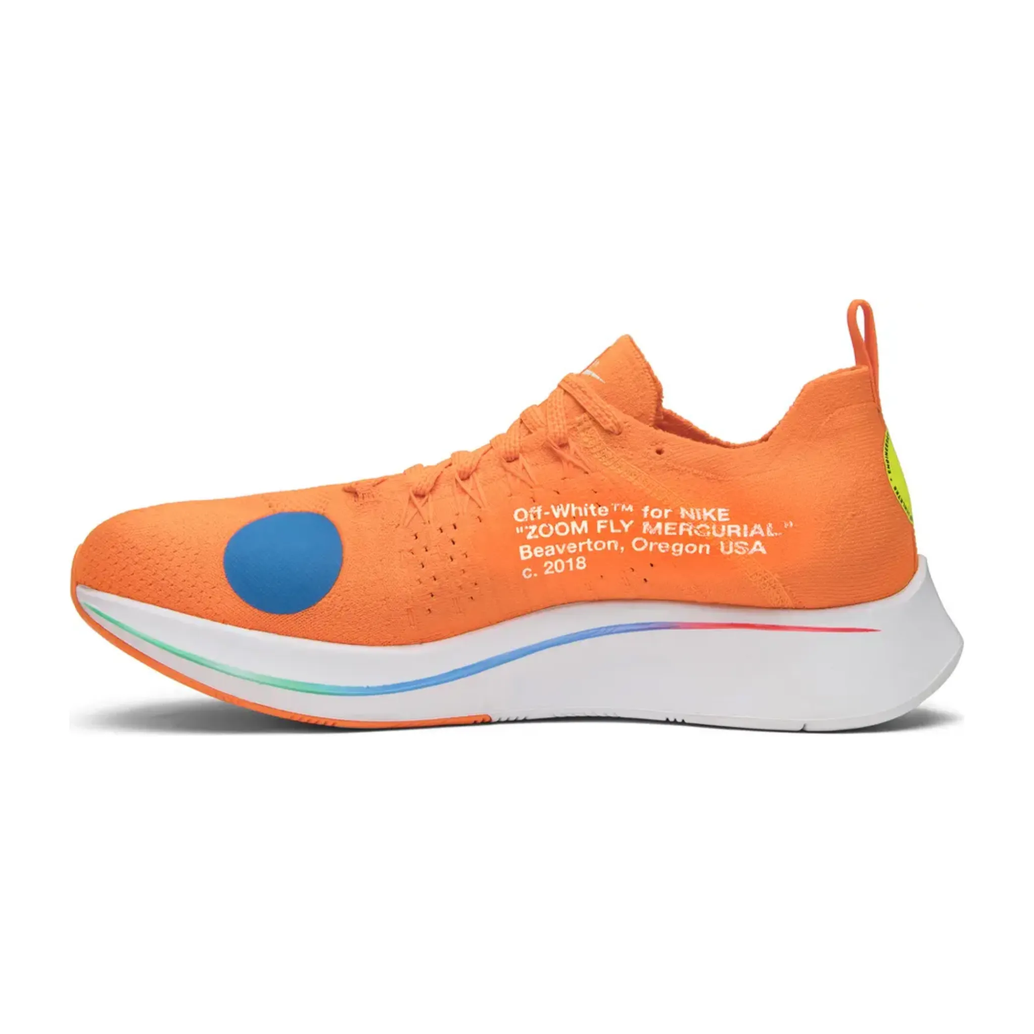 speed running shoes Nike Zoom Fly Mercurial Off-White Total Orange