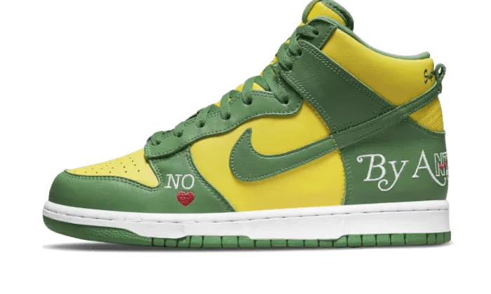 SB Dunk High Supreme By Any Means Brazil blue running shoes running in a road race shoes