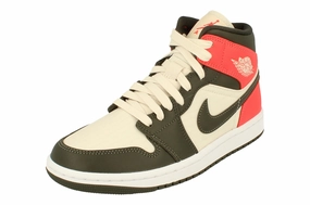 marathoning running gear Nike Womens Air Jordan 1 Mid Se Trainers Dq6078 100