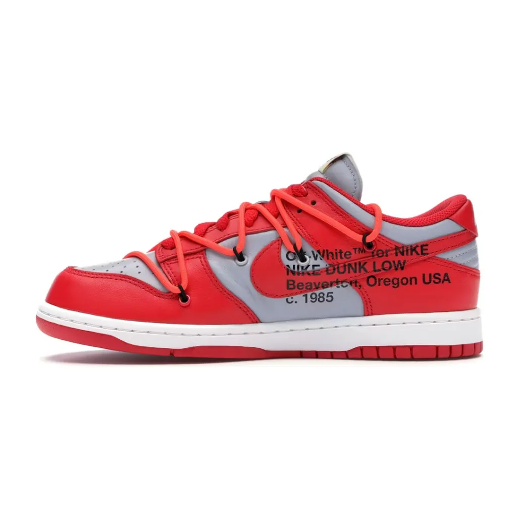 Nike Dunk Low Off-White - University Red durable shoe properties