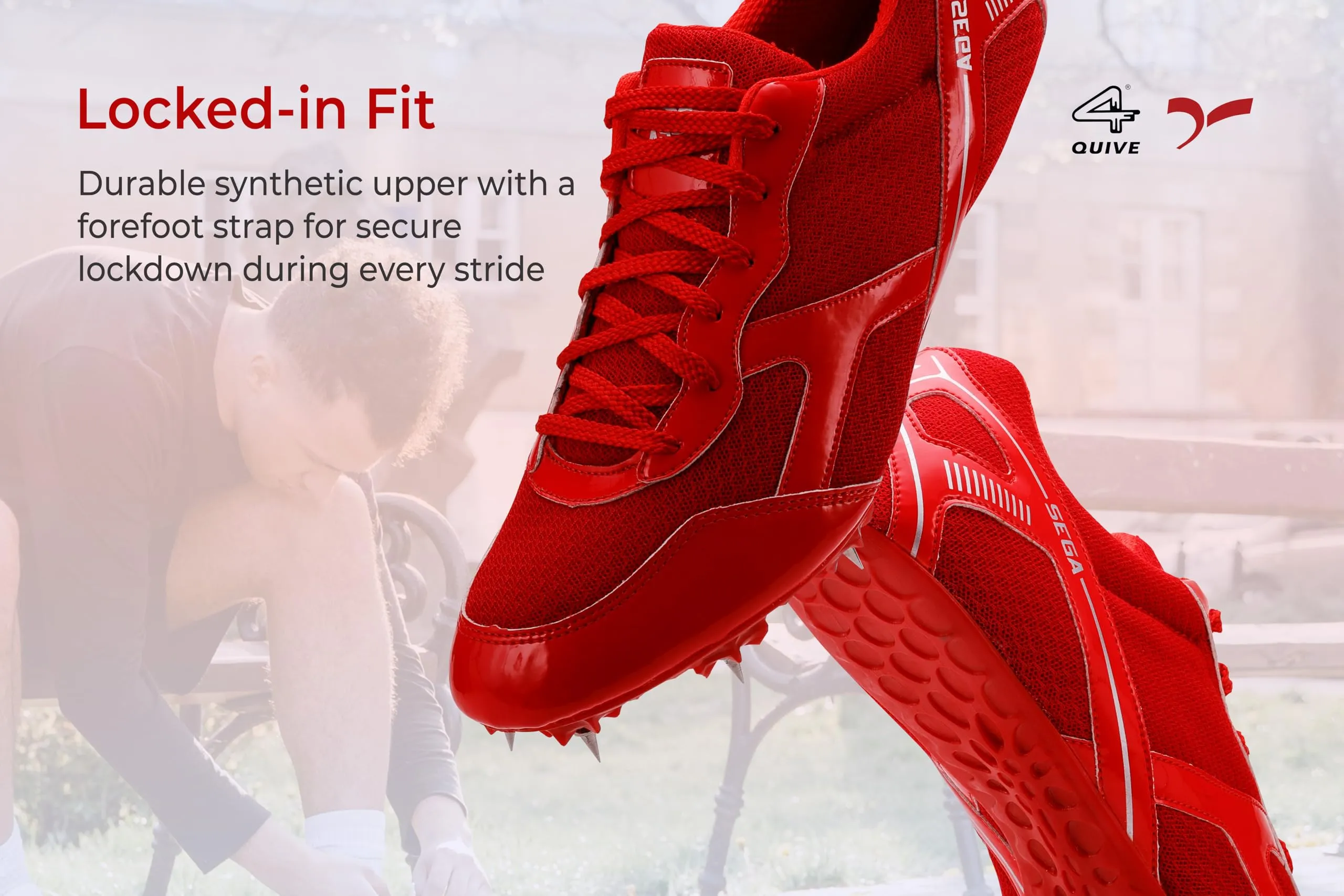 QUIVE SEGA Flower Metal Spikes Track and Field Running Shoes