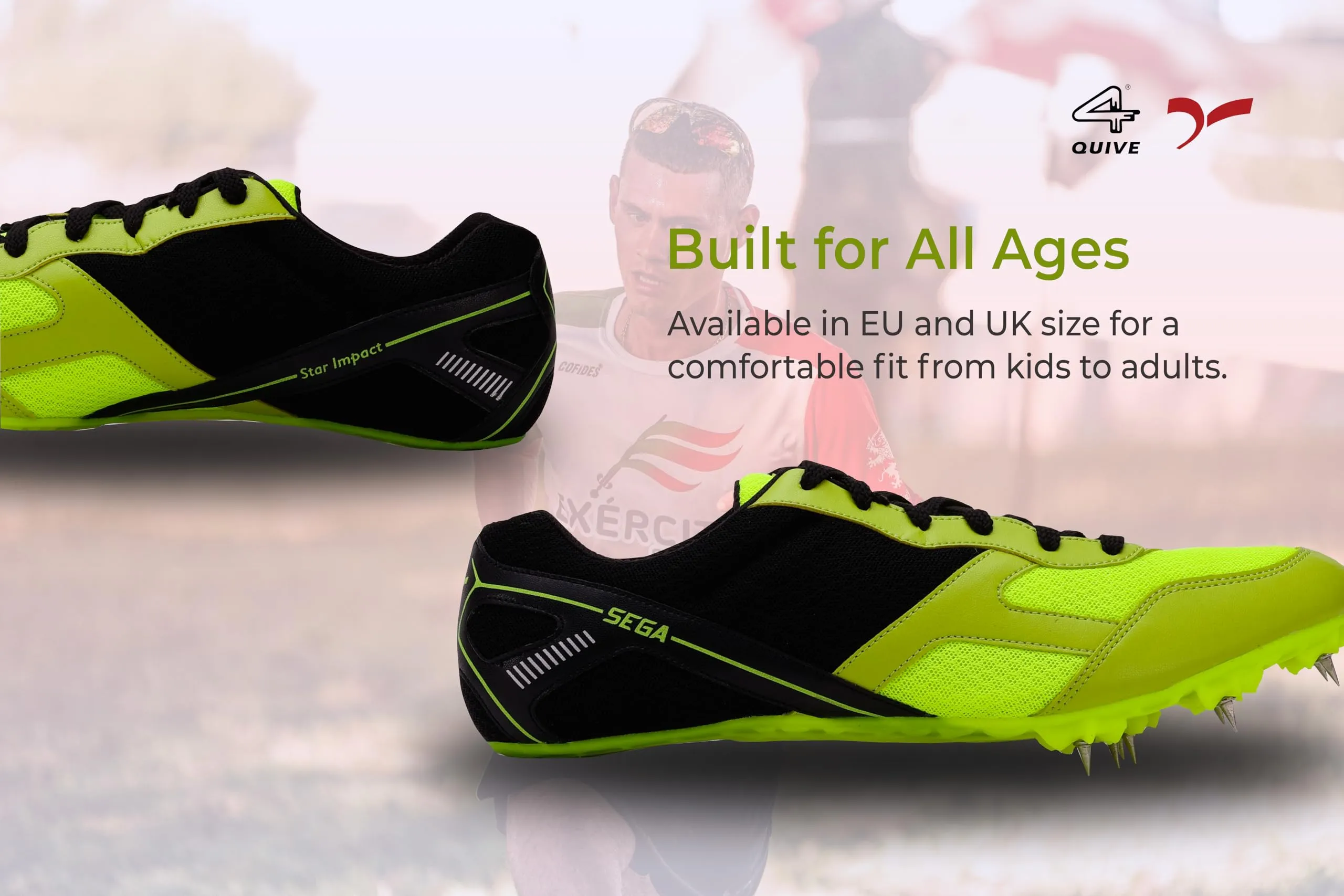 QUIVE SEGA Flower Metal Spikes Track and Field Running Shoes