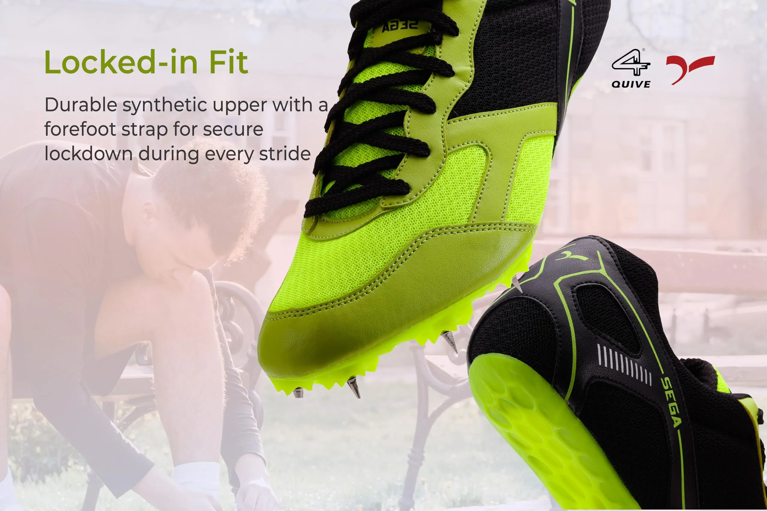 QUIVE SEGA Flower Metal Spikes Track and Field Running Shoes