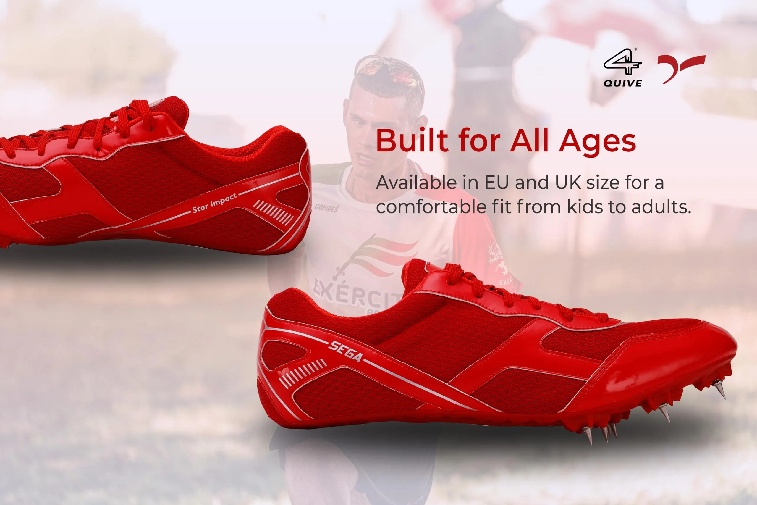 QUIVE SEGA Flower Metal Spikes Track and Field Running Shoes