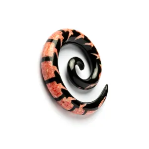 Red Coral Centipede Spiral Gauges