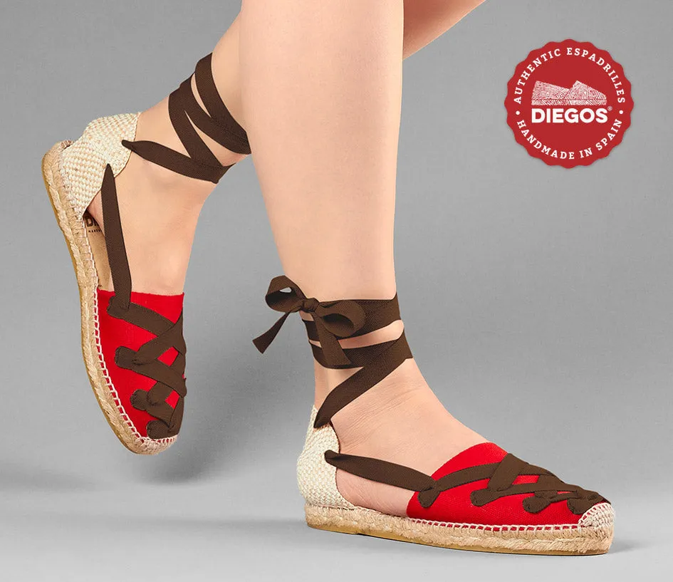 Red flat Lola Pamplona espadrilles