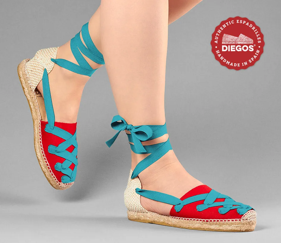 Red flat Lola Pamplona espadrilles