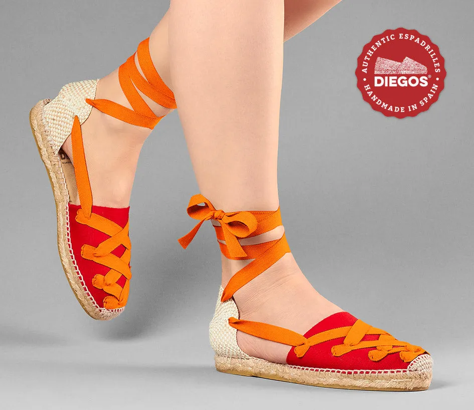 Red flat Lola Pamplona espadrilles