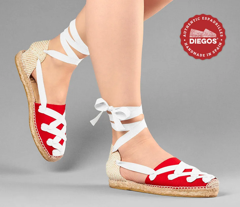 Red flat Lola Pamplona espadrilles