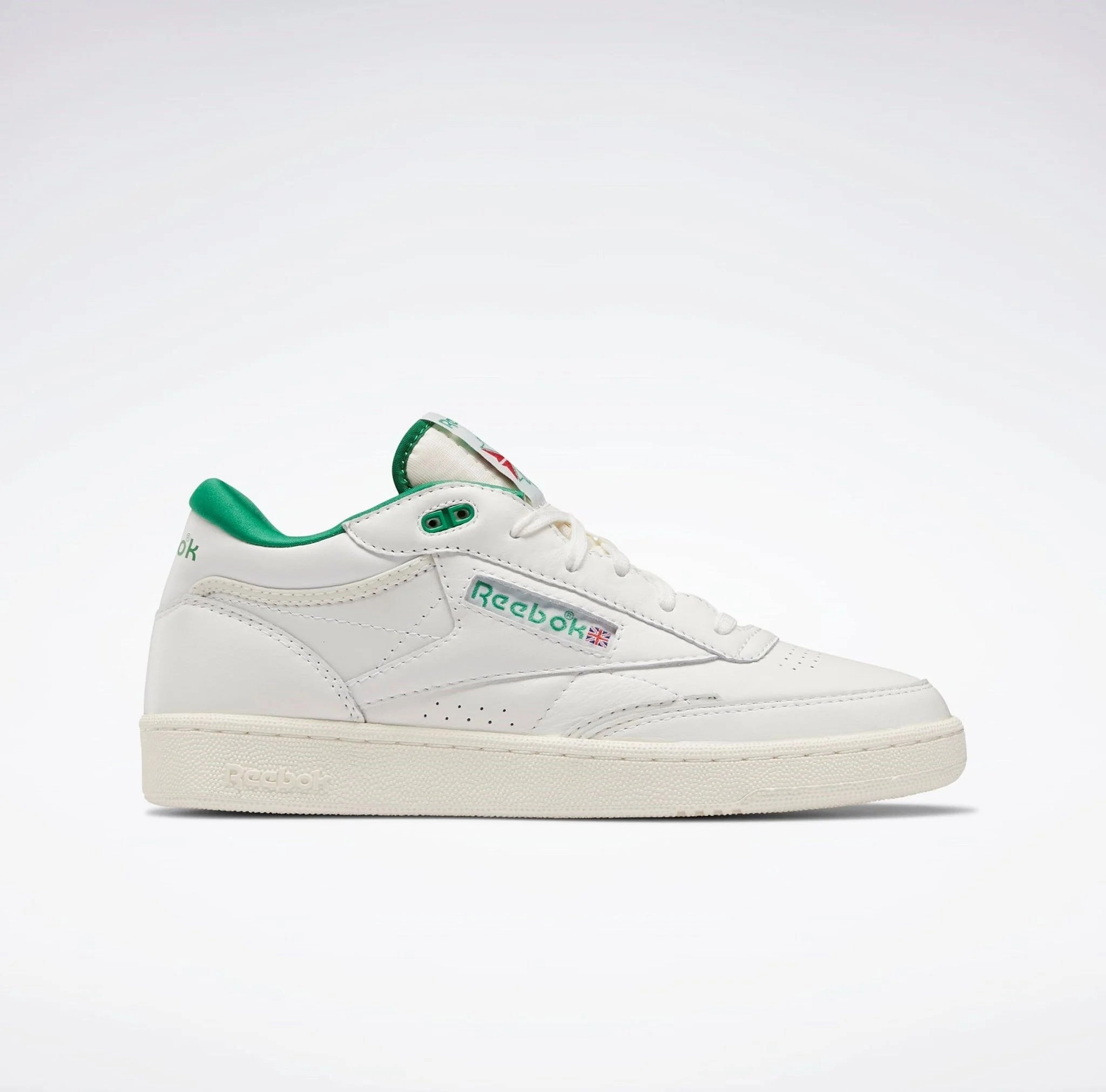 Trail Step Reebok Club C Mid II Vintage Shoes Chalk/Glen Green/Classic White