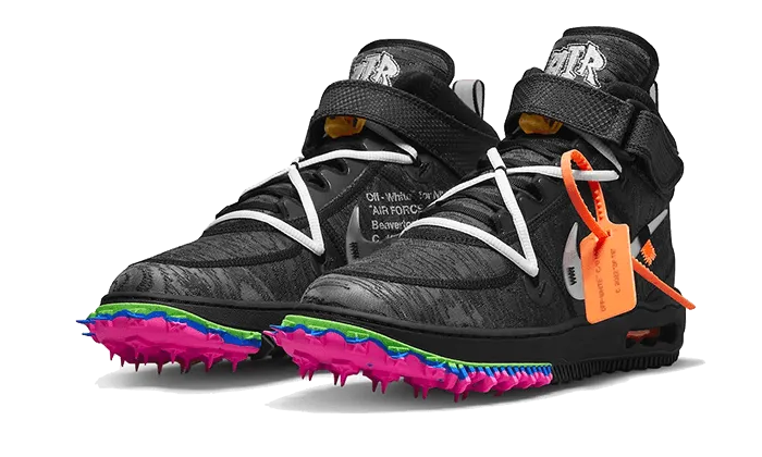 running shoes for interval training Air Force 1 Mid Off-White Clear Black