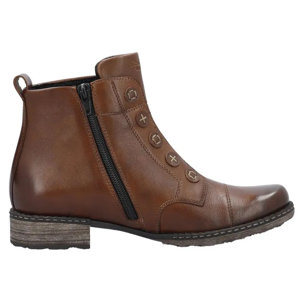 Remonte D4392 Chandra 92 Chestnut Leather Bootie (Women's)