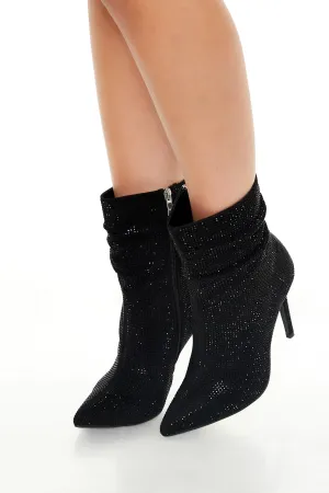 Rhinestone Stiletto Booties