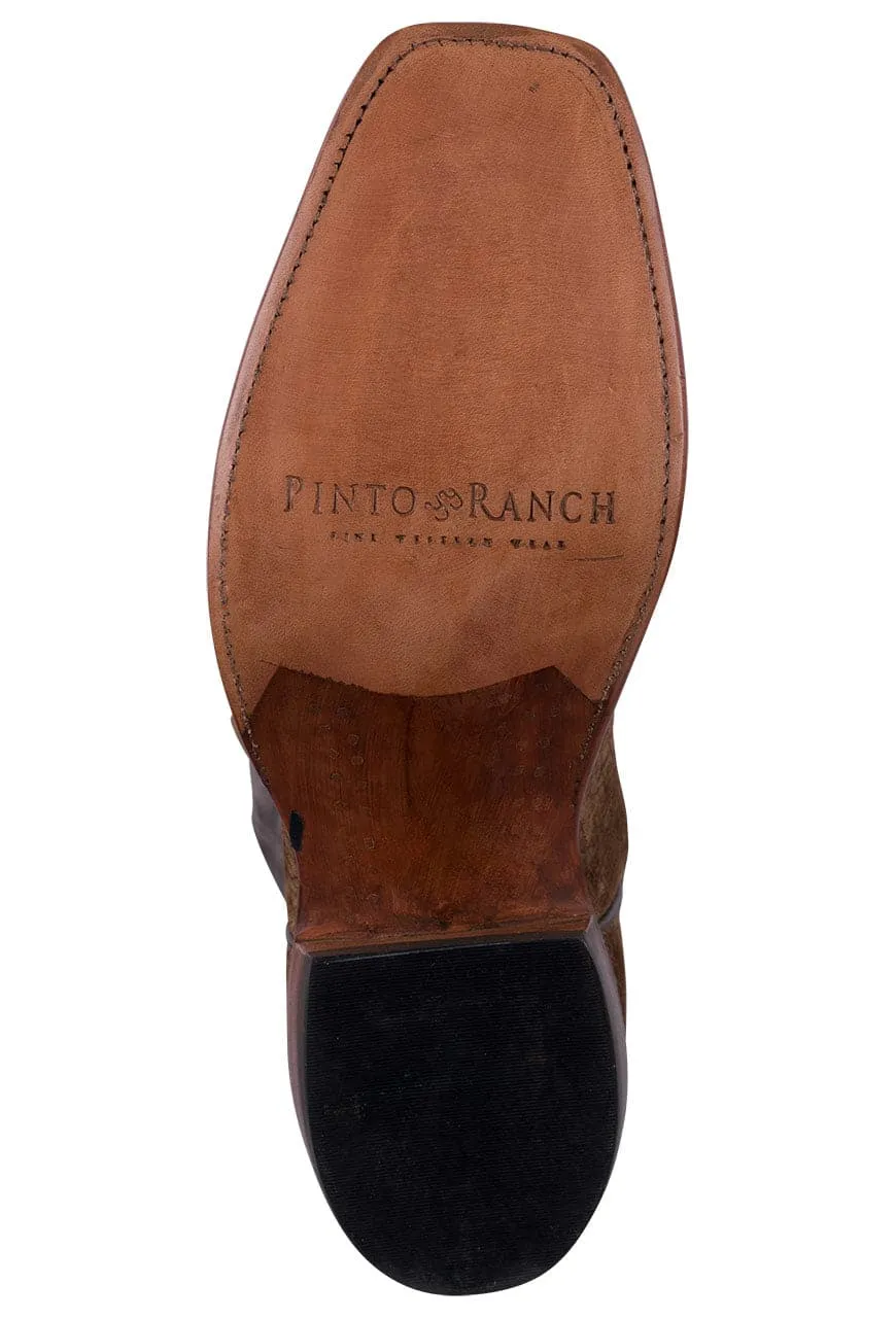 Rios of Mercedes Men's Hippo Cowboy Boots - Tan & Chocolate