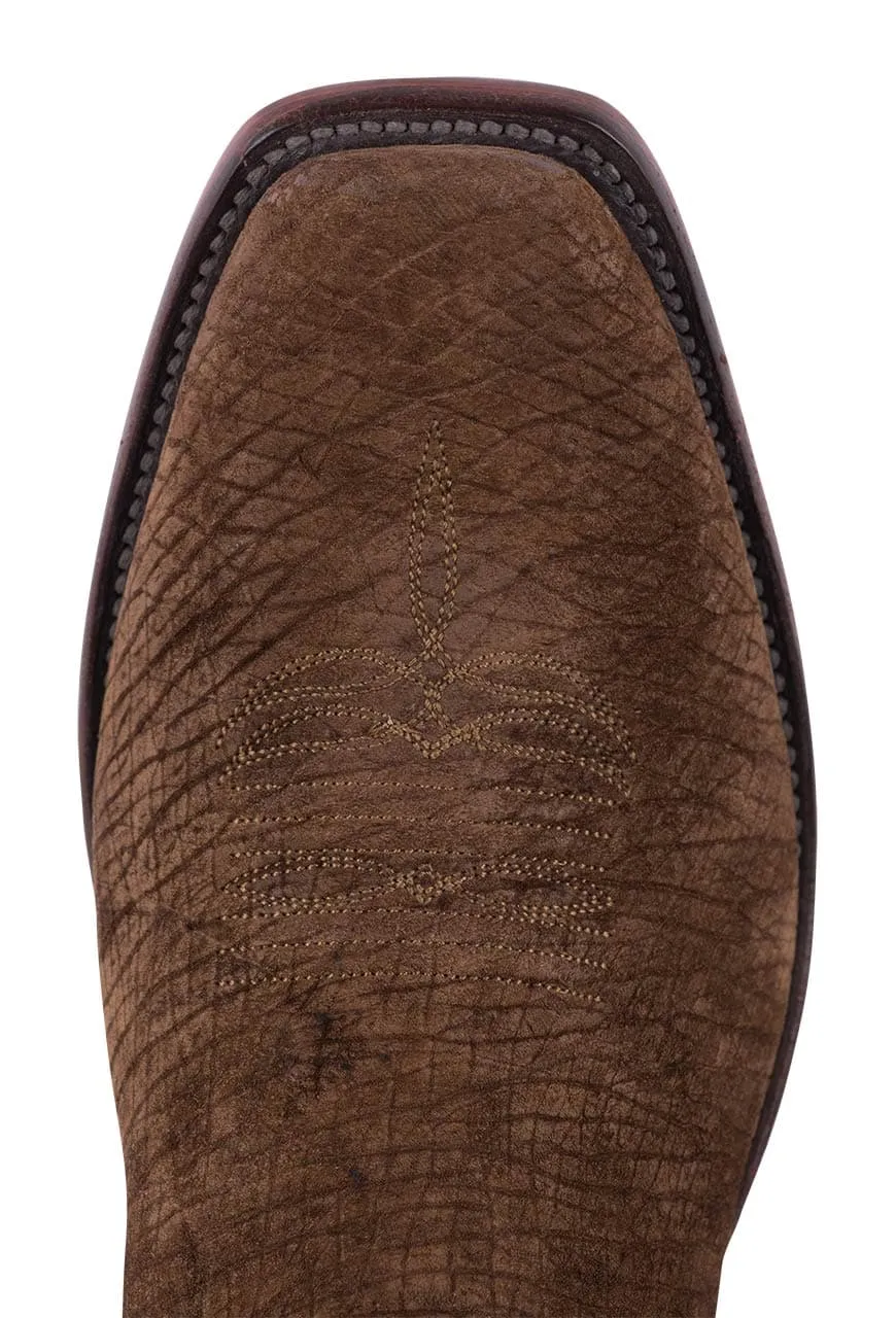 Rios of Mercedes Men's Hippo Cowboy Boots - Tan & Chocolate