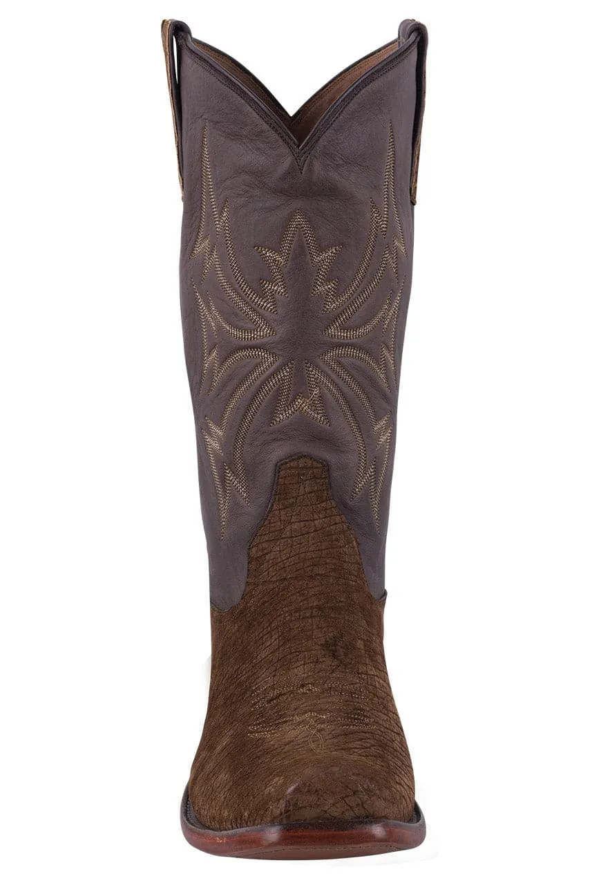 Rios of Mercedes Men's Hippo Cowboy Boots - Tan & Chocolate