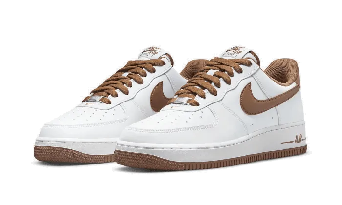 Air Force 1 Low Pecan running in a track meet shoes