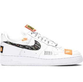 Nike Air Force 1 Low Just Do It Pack White/Black Minimalist Shoe Design Customizable Fit