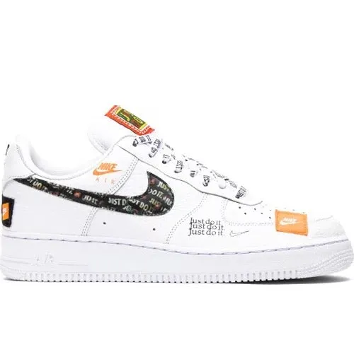 Nike Air Force 1 Low Just Do It Pack White/Black Minimalist Shoe Design Customizable Fit