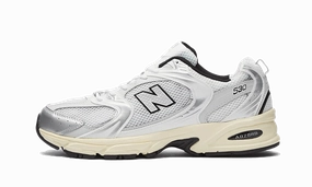 New Balance 530 Silver Cream Breathable fabric Abrasion Resistant Guard